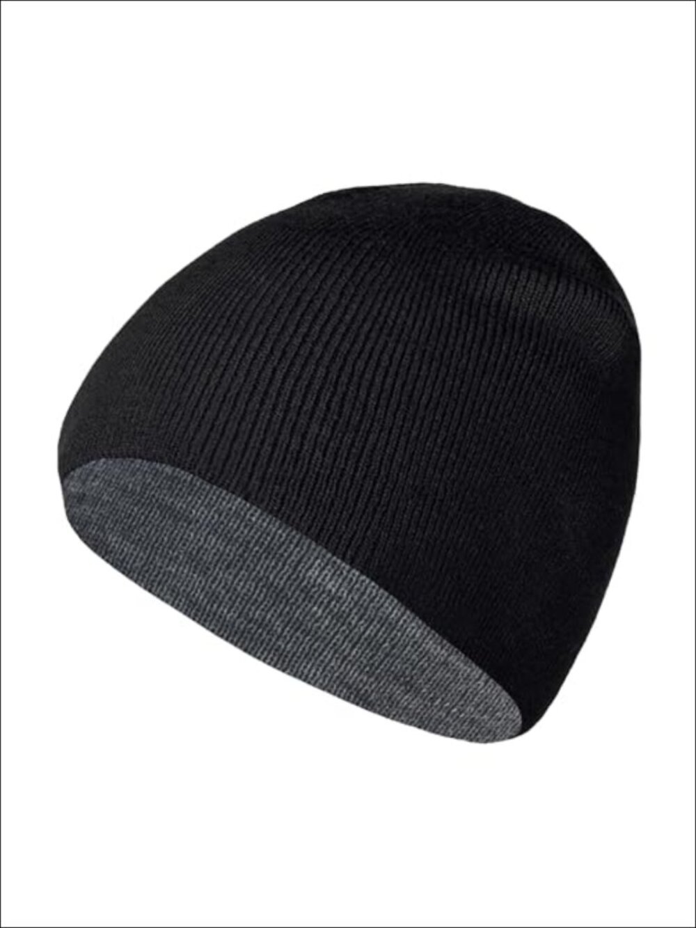 Reversible Beanie Knit Winter Hat Unisex Ski Skull Cap Acrylic